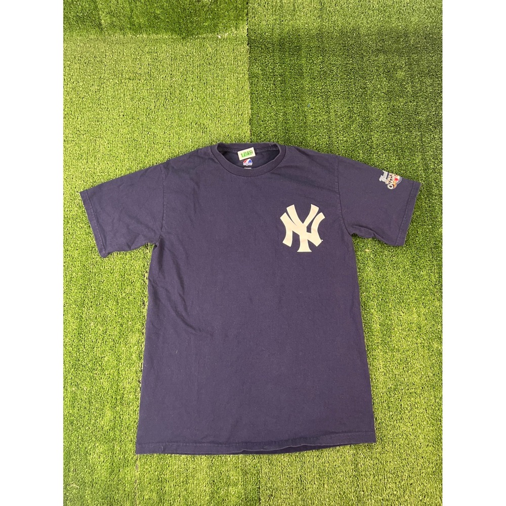 Majestic Mens New York Yankees Derek Jeter 2009 World Series Champions Shirt M